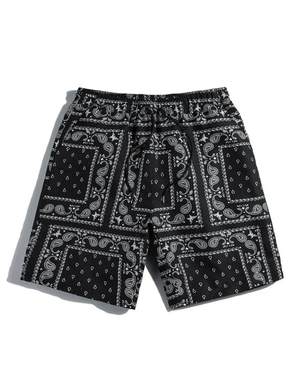 Men's Casual Paisley Print Sports beach shorts Casual Fashion Street trend High quality men's shorts pants clothing