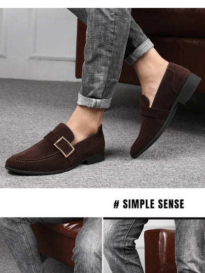 Mens Dress Shoes Designer Formal Loafers Men's Leather Shoes Suede Men Wedding Man Designer Work Social Business Loafers