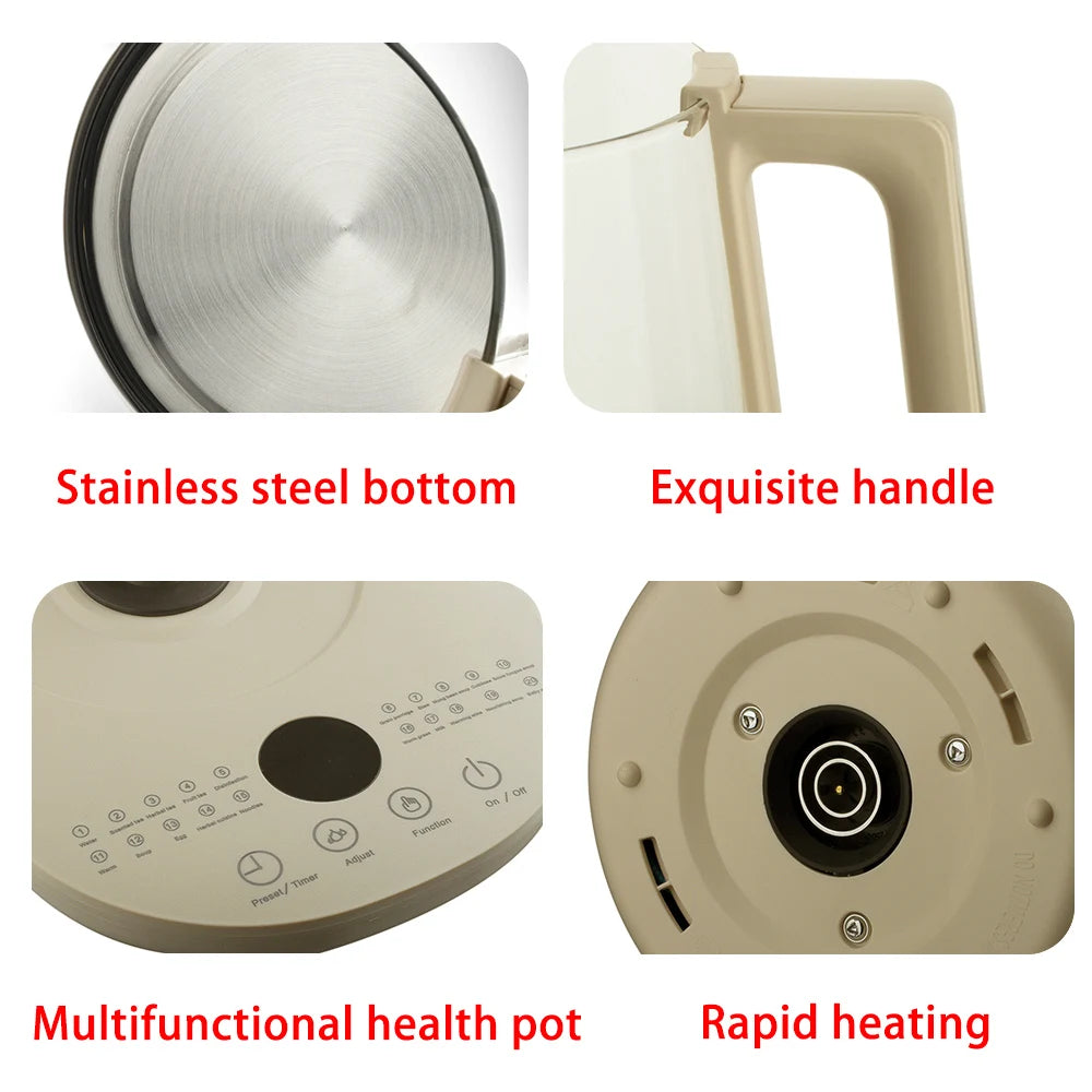 Health Preserving Pot 1.5L Electric Glass Kettle Kitchen Appliances Smart Kettle Automatic Multifunctional Tea Coffee