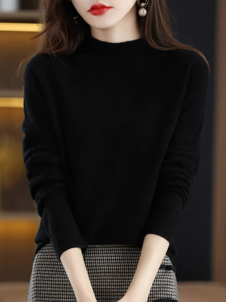 Cashmere Sweater Female 100% Merino Wool Winter Women Knitted Femme Pullover Top Winter Warm Women's 2024 New