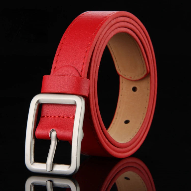 Children's Leather Pin Buckle Belt Fashion Simple Casual Versatile Jeans Boys Girls Students Black Belts Clothing Accessories