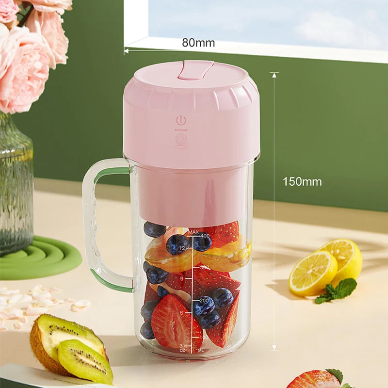 Portable Blender Bottle Electric 10 Blades Multifunction Juice Blender Fresh Juice Smoothie Blender Ice CrushCup Food Processor