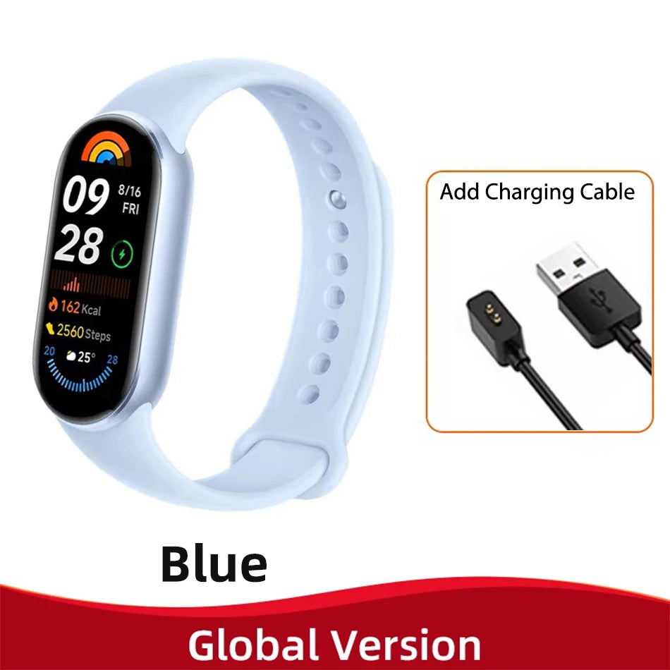 Global Version Xiaomi Smart Band 9 1.62" AMOLED Display 21 Day Battery Heart Rate Blood Oxygen Monitoring Sport Watch Waterproof