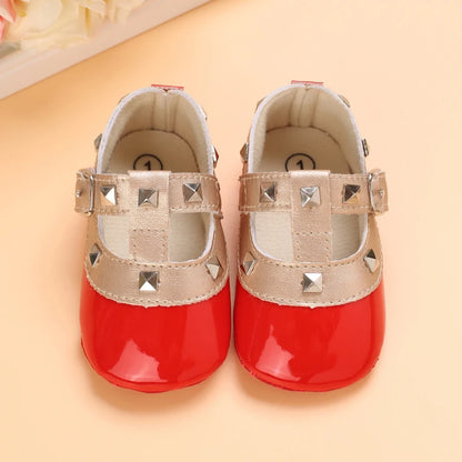 HAIZHIW 0-18Months Sweet Newborns Fashion Solid Color Casual Shoes Princess Shoes Soft-soled Sneakers 0-18 M Walking Shoes