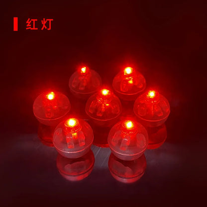 Miniature LED Flash/Monochrome Round Ball Lights Diy Dollhouse/Buiding Sand Table Scene Luminous Materials Accessory 10Pcs