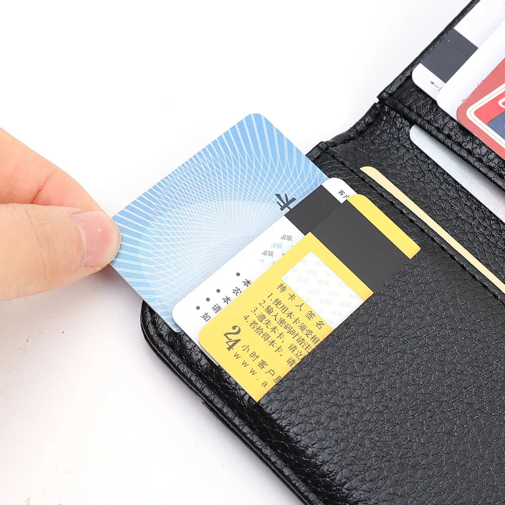 Portable Super Slim Soft Wallet PU Leather Mini Credit Card Wallet Purse Card Holders Men Wallet Thin Small Short Wallets