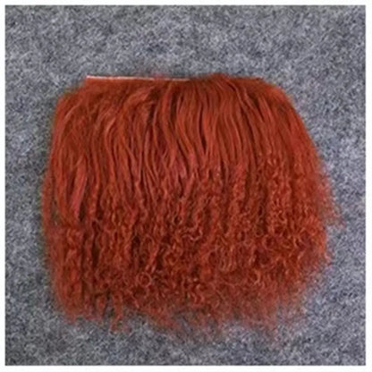 High Quality Sheepskin Wool Lamb Fur Pelt Hair Row Curly Hair Extensions BJD SD Blyth Dolls Wigs Hair Wefts Accessories