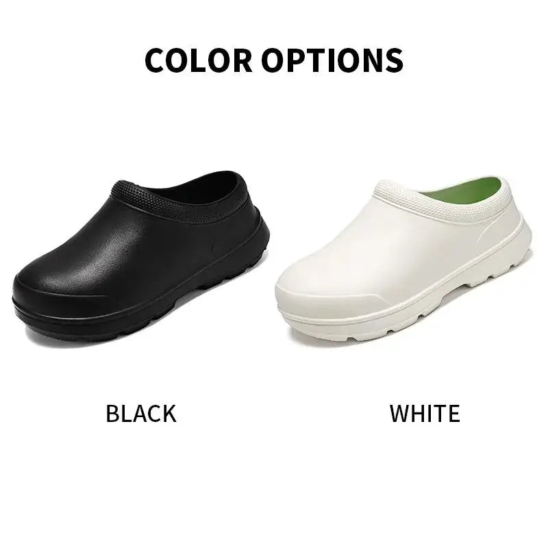 Oil-proof men's chef shoes Non-slip men's safety shoes Soft waterproof work shoes men's sandals Spring and autumn rain boots