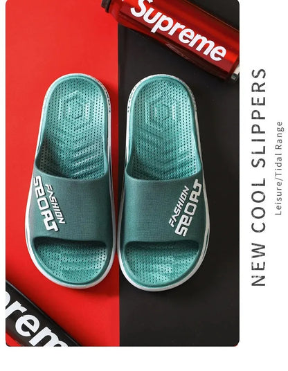 Men's Slippers Can Be Worn Externally In Summer Non-Skid Bathroom Sandals Trendy Bathroom Home Indoor Flip-flops For Men