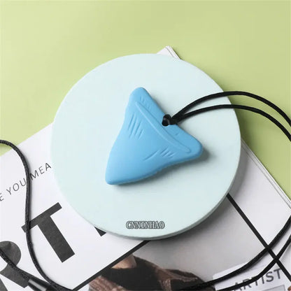 1 Pcs Sensory Chew Necklace Cartoon Chewy Kids Silicone Triangle Fangs Toys Silicone Teeth for Children with Autism Accessories