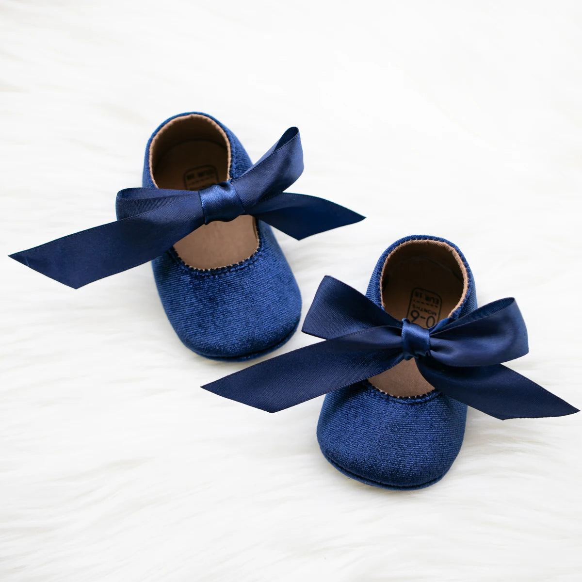 Baby Girl Shoes Bowknot Flats Wedding Princess Dress Shoes Ballet Slippers Non-slip Rubber Sole Toddler First Walking Crib Shoes