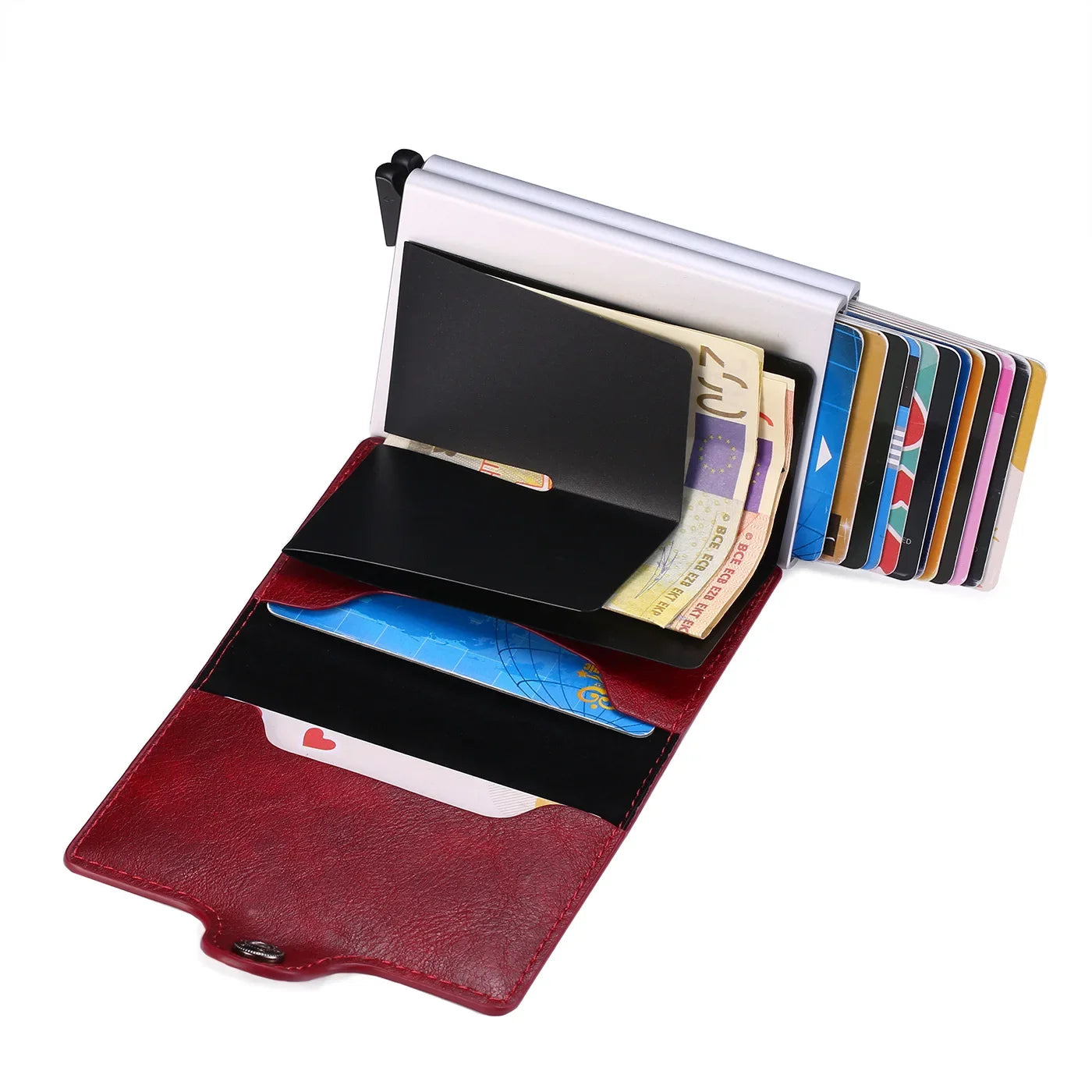 Rfid Men Card Wallets Carbon Fiber Slim Mini Wallet 14 Card Holders Small Money Bag Male Purses