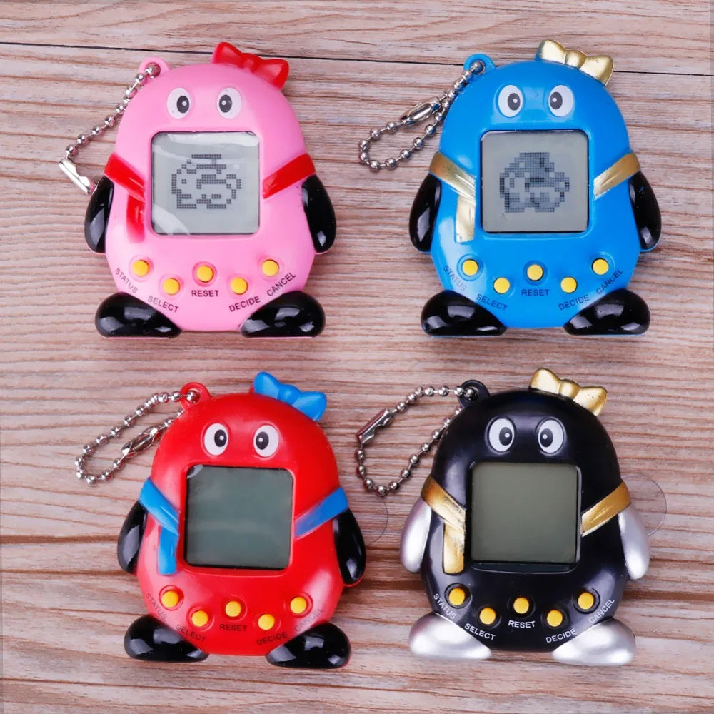 Creative Penguin Shaped Electronic Pet Game Tamagotchi Toy 168 Pets In 1 Virtual Pet Electronic Toys Kids Funny Gifts E Pet Toy