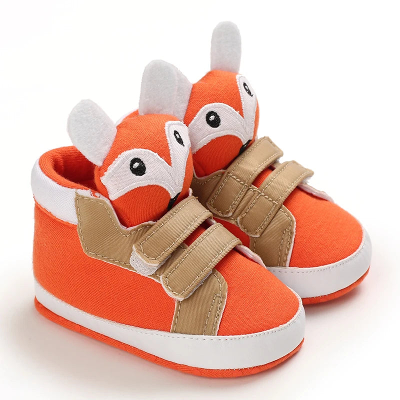 Classic Baby Shoe Boy Girl Baby Cute Animal Face Casual Flat Sneaker First Baby Ankle Boot Cotton Non-slip Warm Walking Shoes