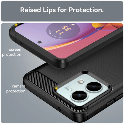 For Motorola Moto G84 5G Case For Moto G84 Cover 6.5 Inch Carbon Fiber Shockproof Silicone Bumper For Motorola Moto G84