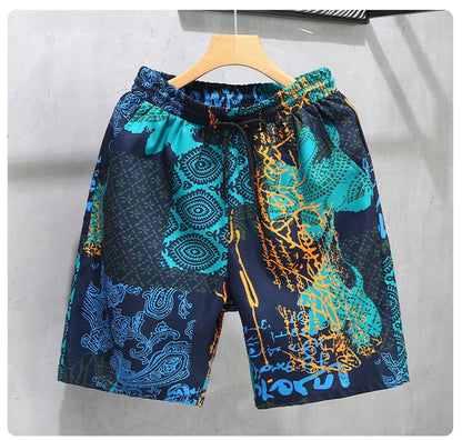 Hawaiian Beach Shorts Men Hip Hop Streetwear Tie-dye Short Plus Size 10XL 12XL Summer Shorts Male