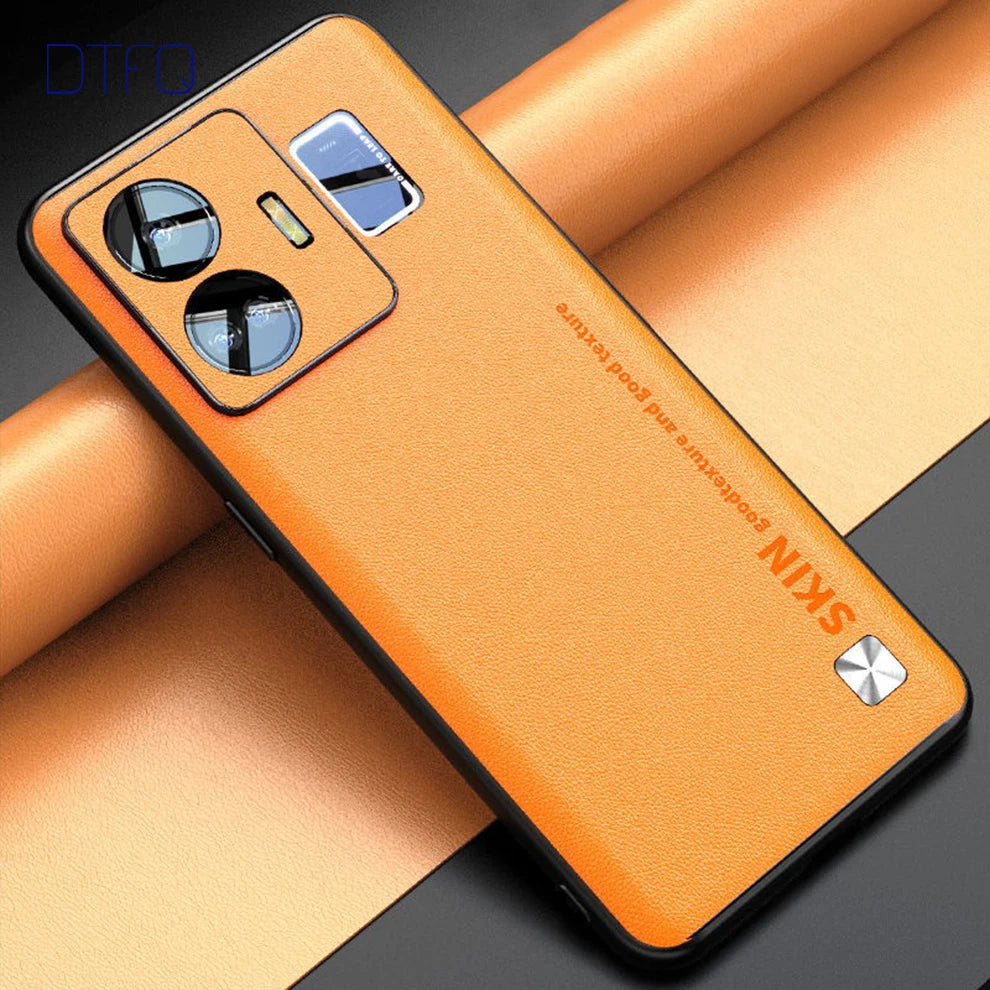 For realme GT Neo 5 Case Leather Pattern Case for OPPO realme GT 3 Shockproof Cover Luxury Leather Case for realme GT3 GT Neo5