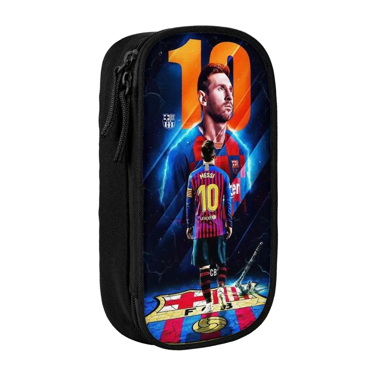 Football Messi Pencil Cases for Fan Soccer Lover Messied Pen Holder Bag Student Big Capacity Students School Gifts Pencil Pouch