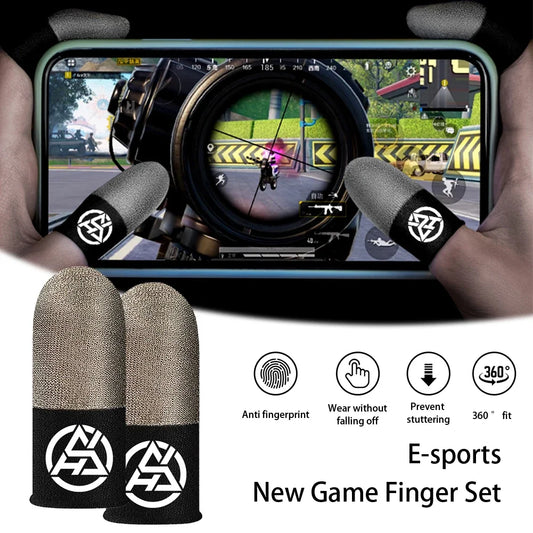 1/2 Pair Gaming Luminous Finger Sleeve Breathable Fingertips Cover For PUBG Mobile Games Touch Screen Finger Cots Cover Touch