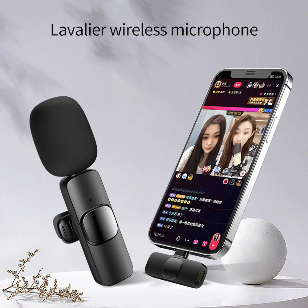 Wireless Lavalier-Mikrofon Live Broadcast Spiel Mikrofon Noise Cancelling Audio Video Aufnahme Mini Mikrofon für iPhone Android Xiaomi