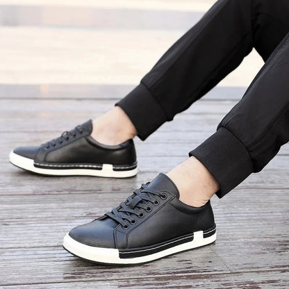 2024 Fashion Sneakers Mens Casual Shoes Flat Soft Brand Male Footwear Classic Black Brown Plus Size 45