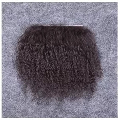 High Quality Sheepskin Wool Lamb Fur Pelt Hair Row Curly Hair Extensions BJD SD Blyth Dolls Wigs Hair Wefts Accessories