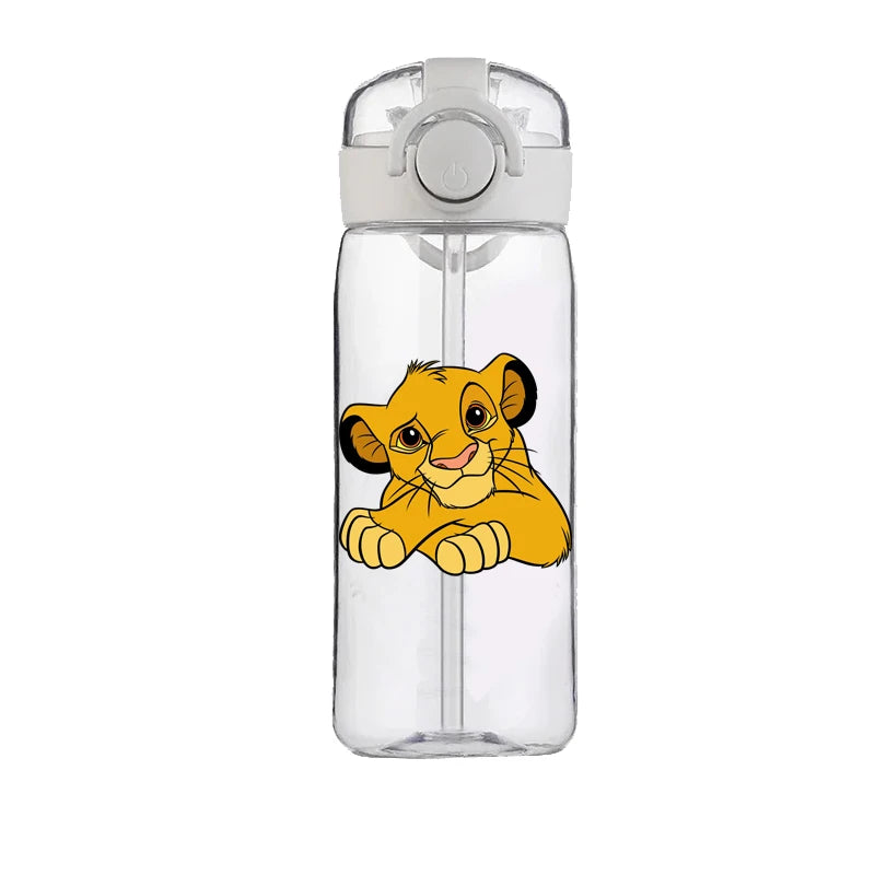 400ML Disney Water Cup Large Capacity Food Grade Plastic Heat Resistant Kettle Cartoon The Lion King Simba Boy Student Cup Gift