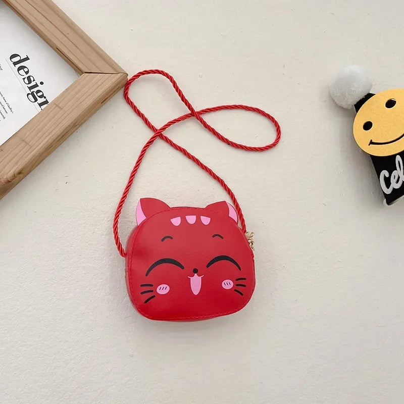 New Cartoon Children Messenger Bag Cute Cat Children Fashion Coin Purses and Handbags Cute Boy Girl Mini Shoulder Bag