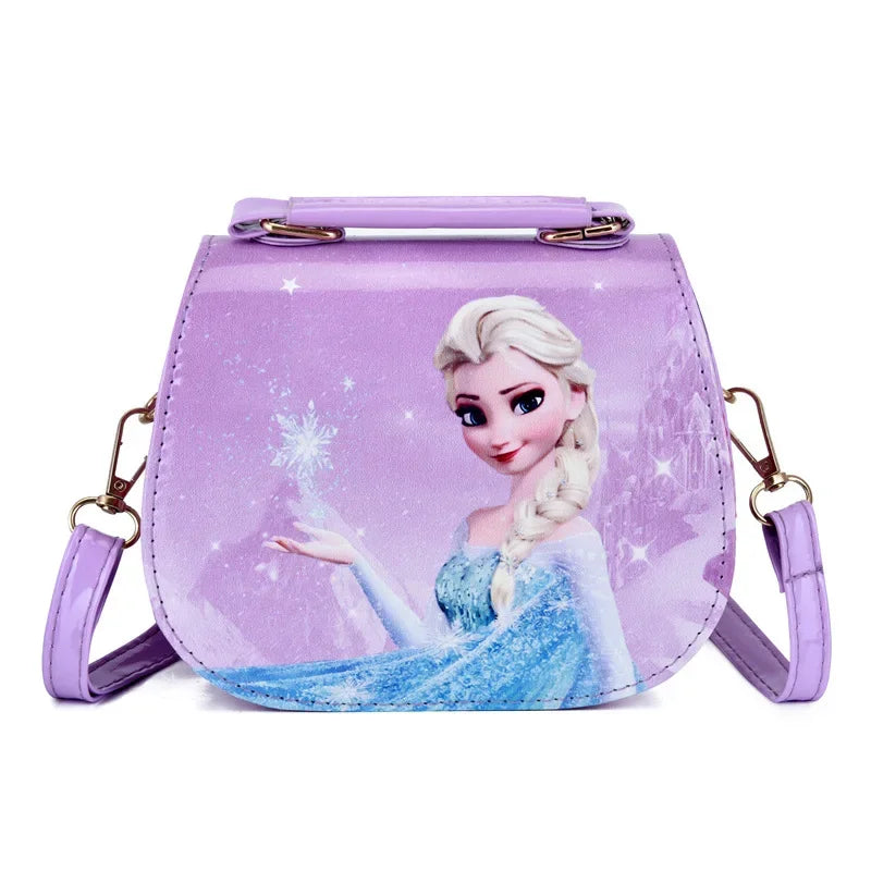 Cute cartoon anime Elsa princess messenger bag fashion girl handbag small bag baby shoulder messenger bag