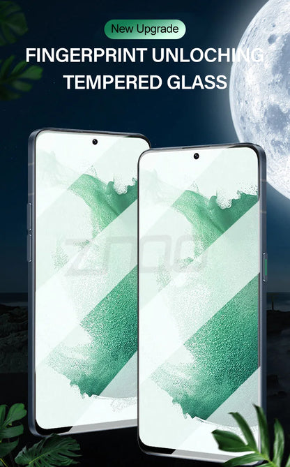 2PCS Tempered Glass For Samsung Galaxy S21 S22 S23 Plus S24 Ultra Screen Protectors Fingerprint Unlocking Galaxy S23 S21 S20 FE