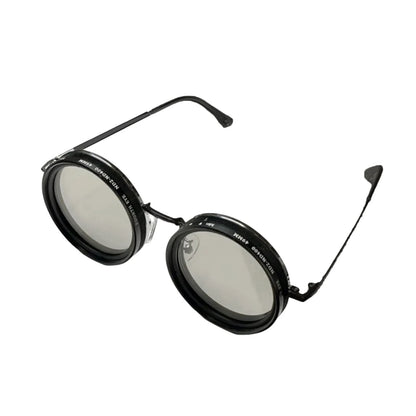 Rounded Polarized Glasses 1-9 Gears Adjustable Sunglasses with ND Filter Lenses Handcrafted Retro Glasses Eyeglasses 패션 선글라스