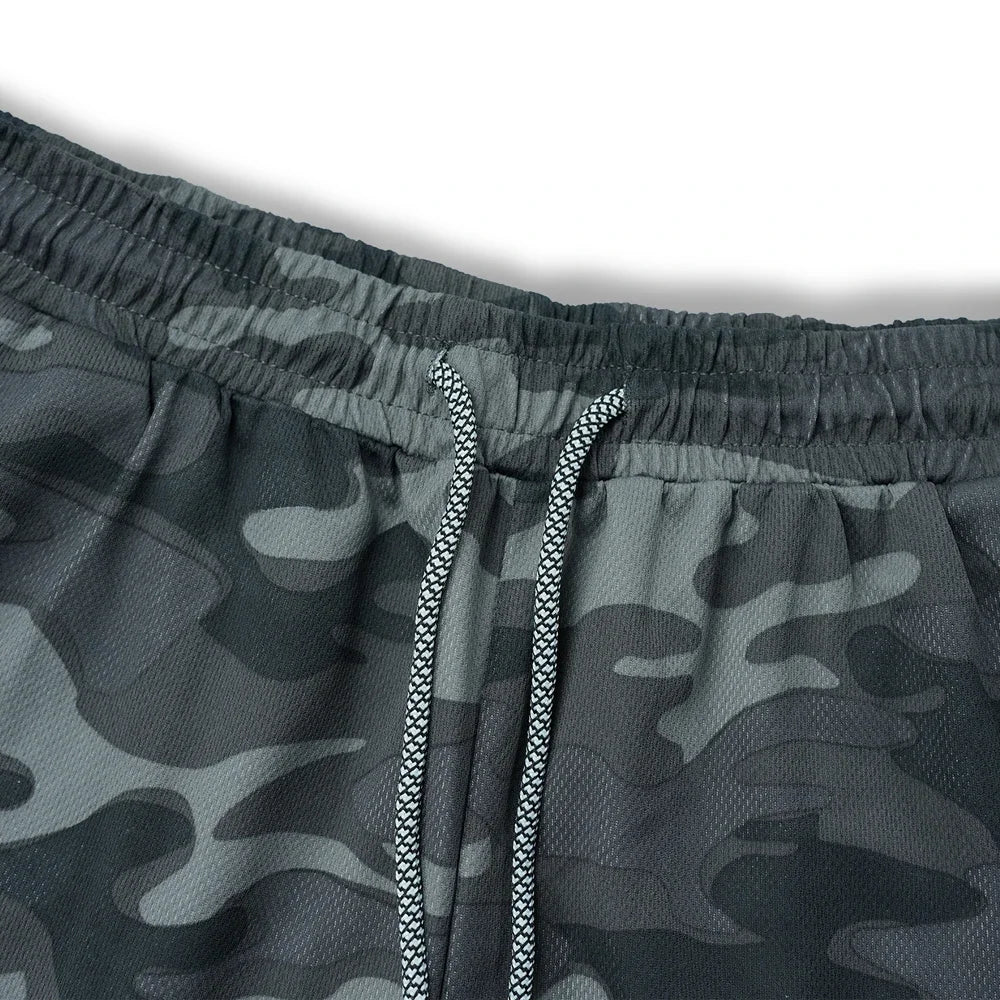 Men's Compression Sports Shorts Double Layer 2-in-1 Shorts Running Eyes Quick Dry Breathable Short Pants Male Summer Streetwear