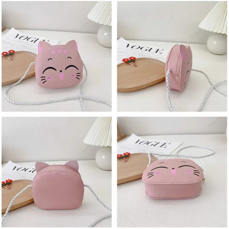 New Cartoon Children Messenger Bag Cute Cat Children Fashion Coin Purses and Handbags Cute Boy Girl Mini Shoulder Bag