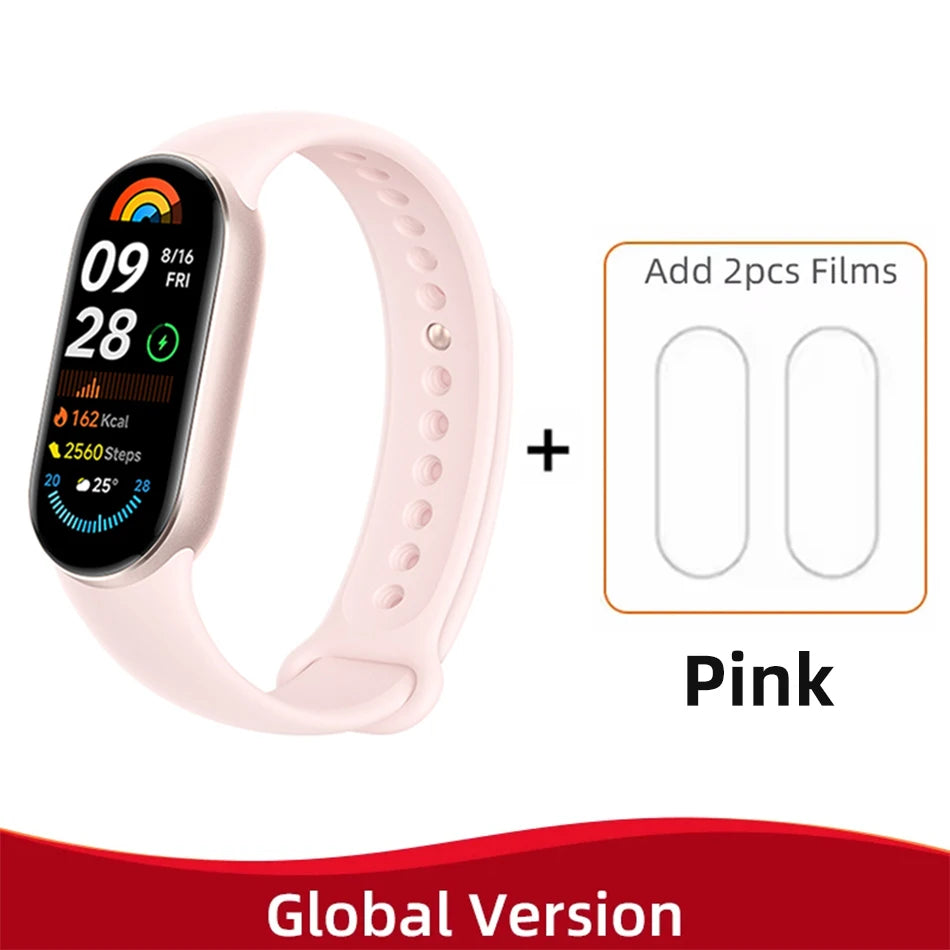 Global Version Xiaomi Smart Band 9 1.62" AMOLED Display 21 Day Battery Heart Rate Blood Oxygen Monitoring Sport Watch Waterproof