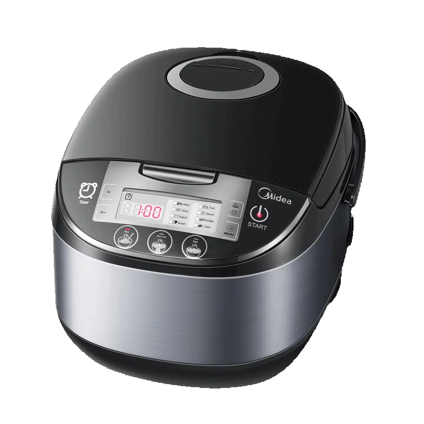 Midea Rice Cooker with Steamer and Warming Function, MB-FS5017, Multi Cooker with Non-stick Inner Pot, Measuring,MRD50B1AMK-S