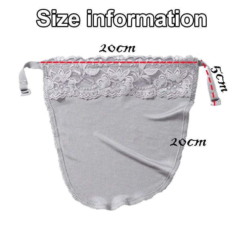 Women Invisible Anti Glare Underwear Lace Cleavage Cover Up Mock Camisole Bra Strapless Insert Wrapped Chest Intimates