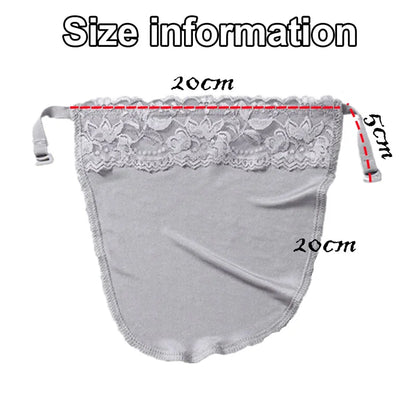 Women Invisible Anti Glare Underwear Lace Cleavage Cover Up Mock Camisole Bra Strapless Insert Wrapped Chest Intimates