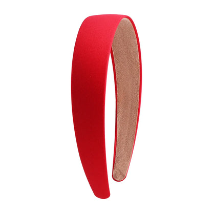 1/2 stücke Plain 3CM Breite Satin Stirnband Mädchen Stoff Überzogene Harz Haarbänder Kunststoff Haar Hoop Kinder Elastische Bänder Haar Zubehör