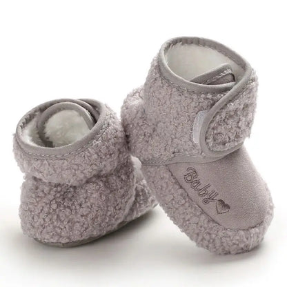 Winter Models of Newborn Baby Toddler Shoes Baby Boy Baby Girl First Walker Cotton Shoes Warm Plus Velvet Snow Boots Anti-slip