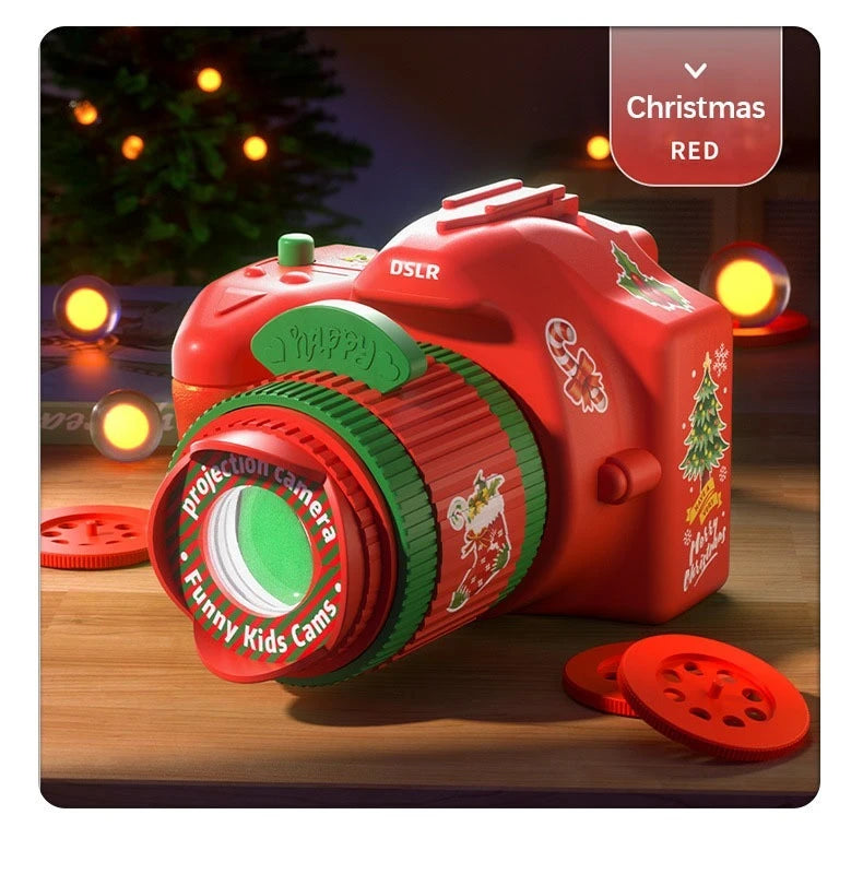 Christmas Projection Camera Flashlight Projection Lamp New Atmosphere Lamp Arrangement Sound Light Emitting Children'S Toys