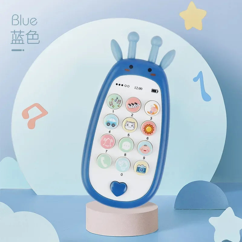 Baby Mobile Phone Toy Simulation Music Sound Telephone Toddler Puzzle Early Education Sleeping Toy Gift with Teether 0 12 Months