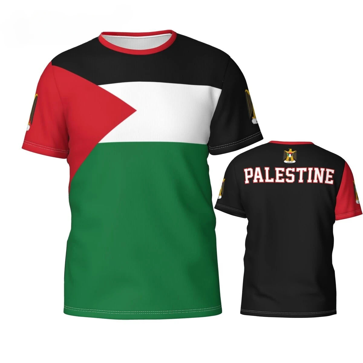 Custom Name Number Palestine Flag Emblem 3D T-shirts Clothes For Men Women Tees Jersey Soccer Football Fans Gift T Shirt