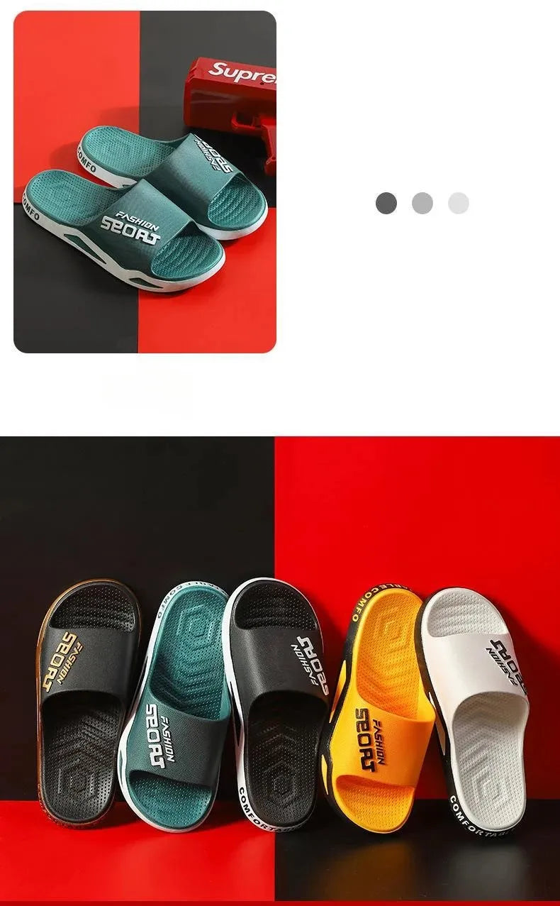 Men's Slippers Can Be Worn Externally In Summer Non-Skid Bathroom Sandals Trendy Bathroom Home Indoor Flip-flops For Men