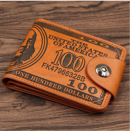 New Short Men Wallets ID Card Holder Male Wallet Small Money Clips Engraving Wallet High Quality PU Leather Man Purses Wallets