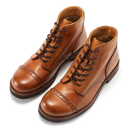 High Quality Handmade Precision Stitch Wear-Resistant Classic Luxury Casual Boots Men Genuine Leather Shoes Combat Boots