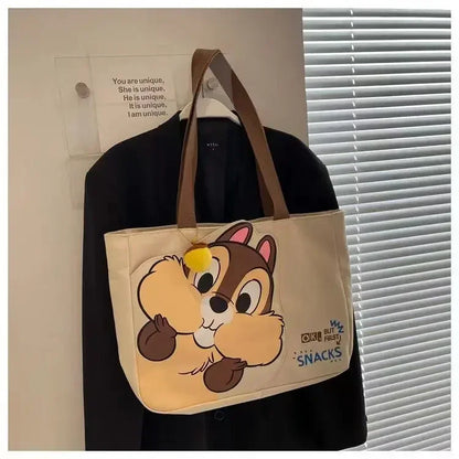 Disney new Chichititi Cartoon Print Large Capacity Women's Handbag Daily Travel Mummy Bag Fashionable and Versatile Shoulder Bag