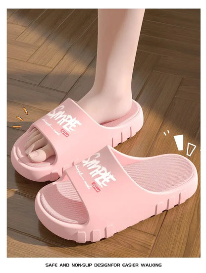 Men's Slippers Summer New Indoor Bathroom Shower Anti Slip Cool Slippers for Women to Wear Externally ZYT2414