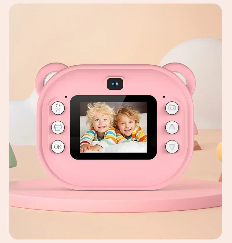 Children Digital Camera Instant Print for Kids Thermal Print Camera Instant Photo Printing Camera Video Toys+32G Memory Card