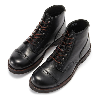 High Quality Handmade Precision Stitch Wear-Resistant Classic Luxury Casual Boots Men Genuine Leather Shoes Combat Boots