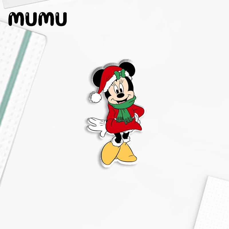 2024 New Minnie Mouse Lapel Pin Cartoon Acrylic Brooches Handmade Epoxy Jewelry Shirt Bag Badge